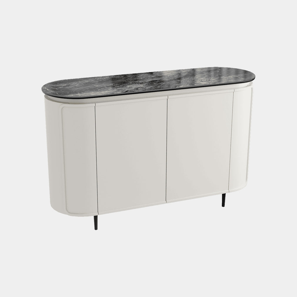 Tropez - Small 4 Door Sideboard, Ceramic Top Ivory