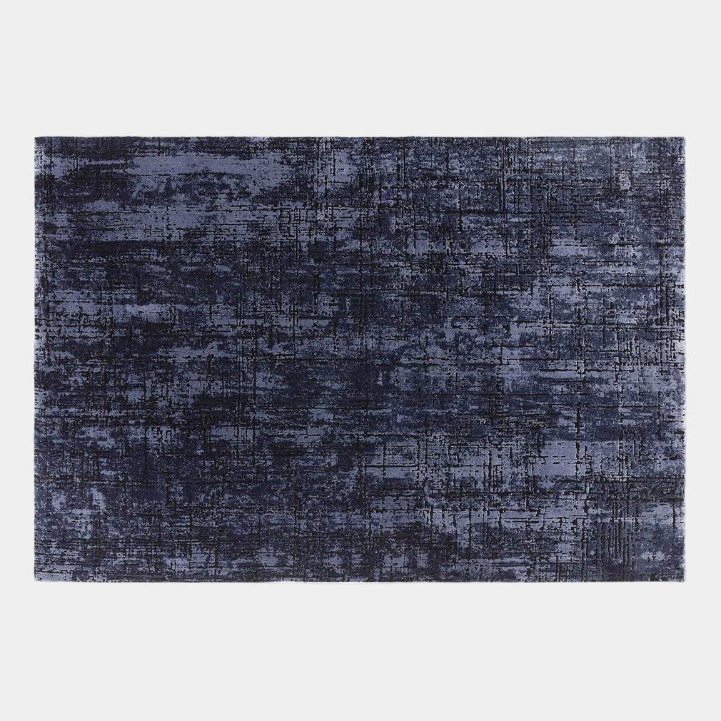 Kuza Abstract - Patterned Rug Abstract Navy