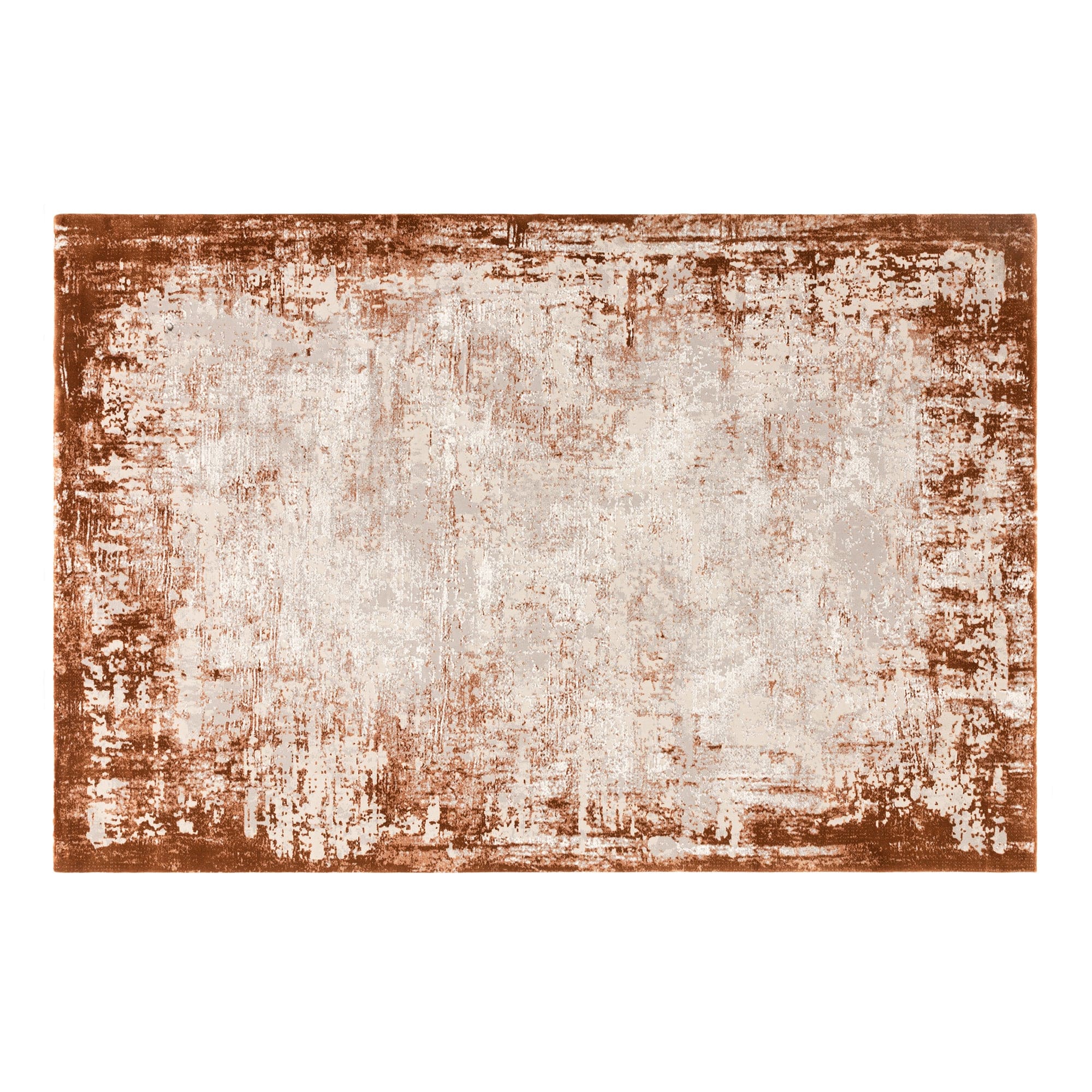 Kuza Border Rug Terracotta 200cm x 290cm