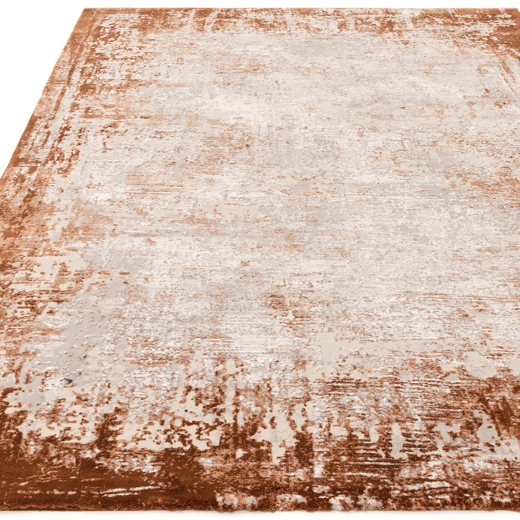 Kuza Border Rug Terracotta 200cm x 290cm