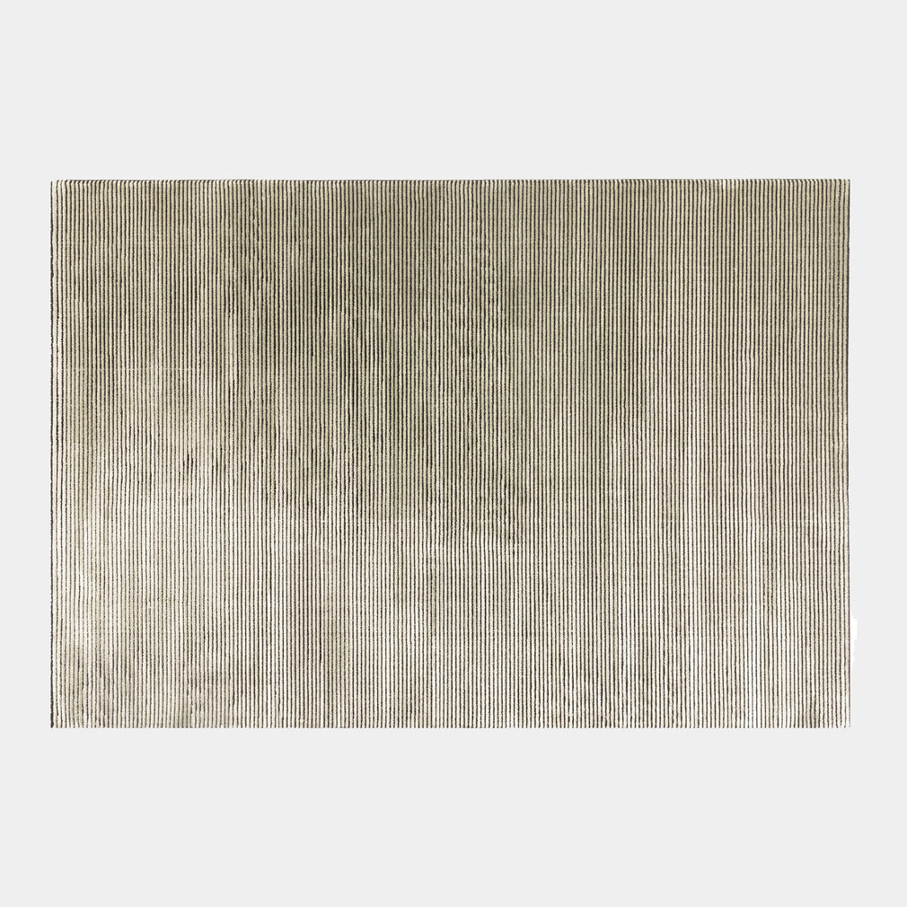 Kuza Plain Stripe Rug Khaki 200cm x 290cm