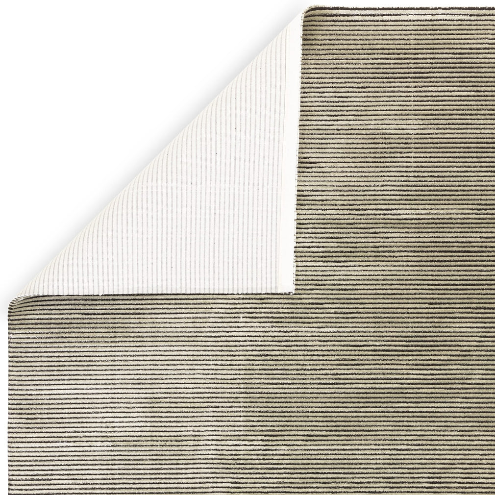 Kuza Plain Stripe Rug Khaki 200cm x 290cm