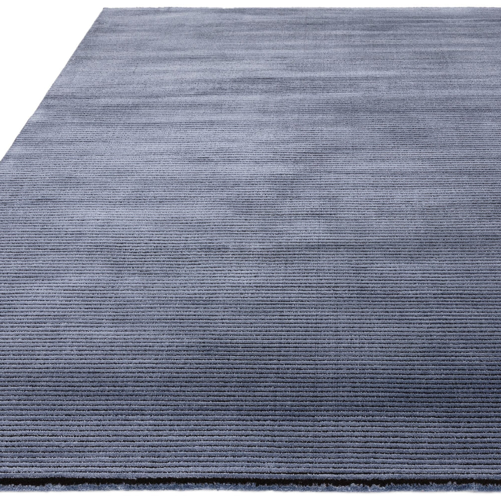Kuza Plain Stripe Rug Navy 200cm x 290cm