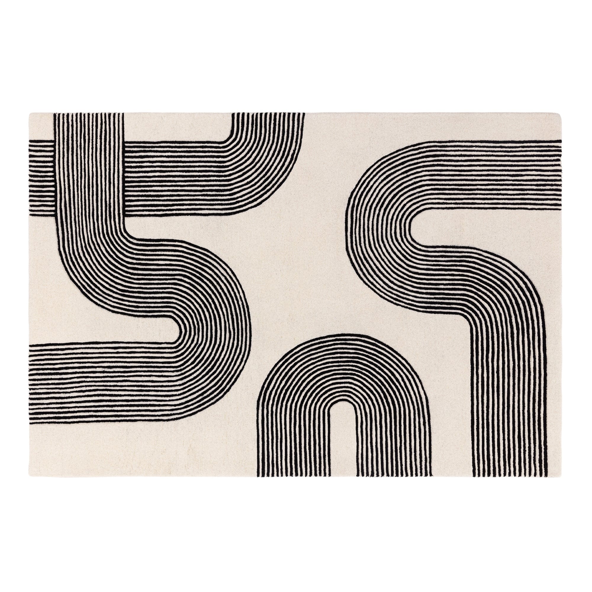 Matrix Arches Rug 87 Black 160cm x 230cm