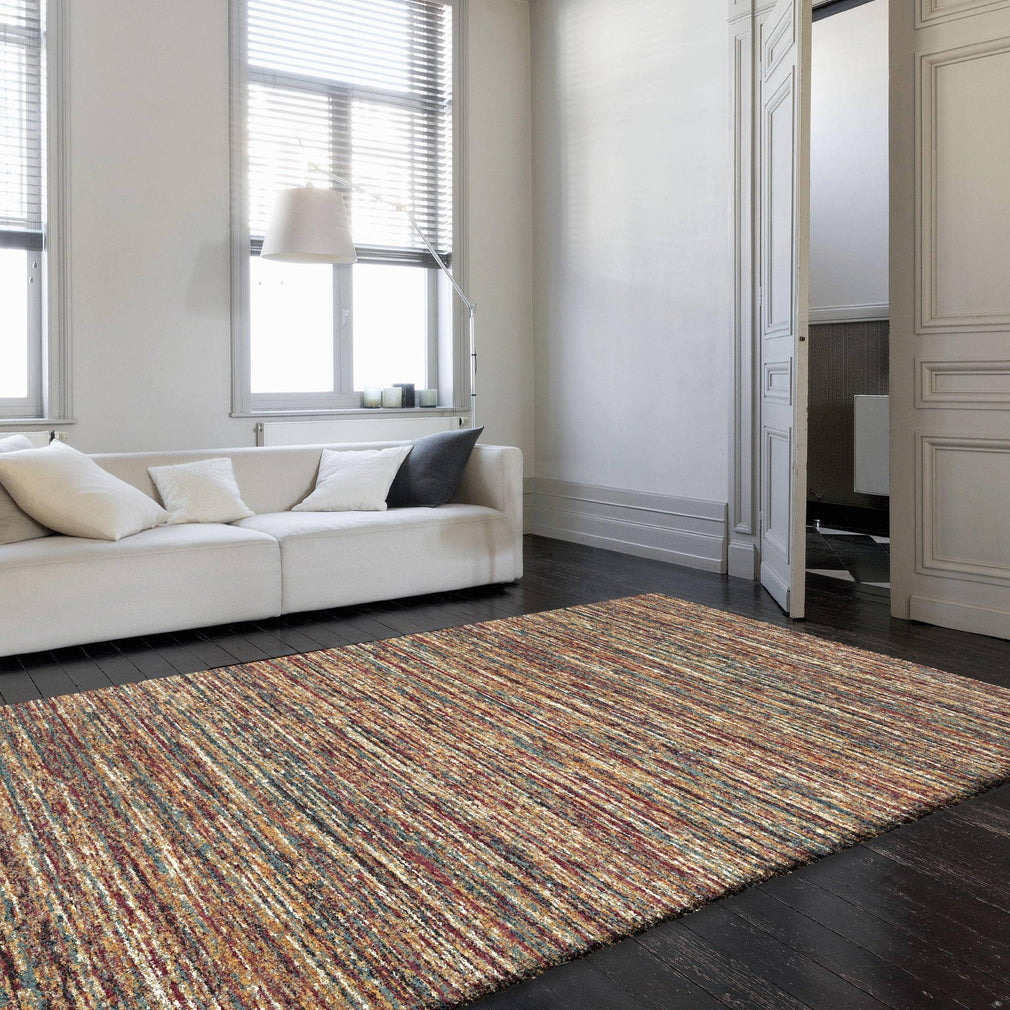 Mehari - Rug 023-0067-2959 Red/Rust Stripe 67 x 240cm