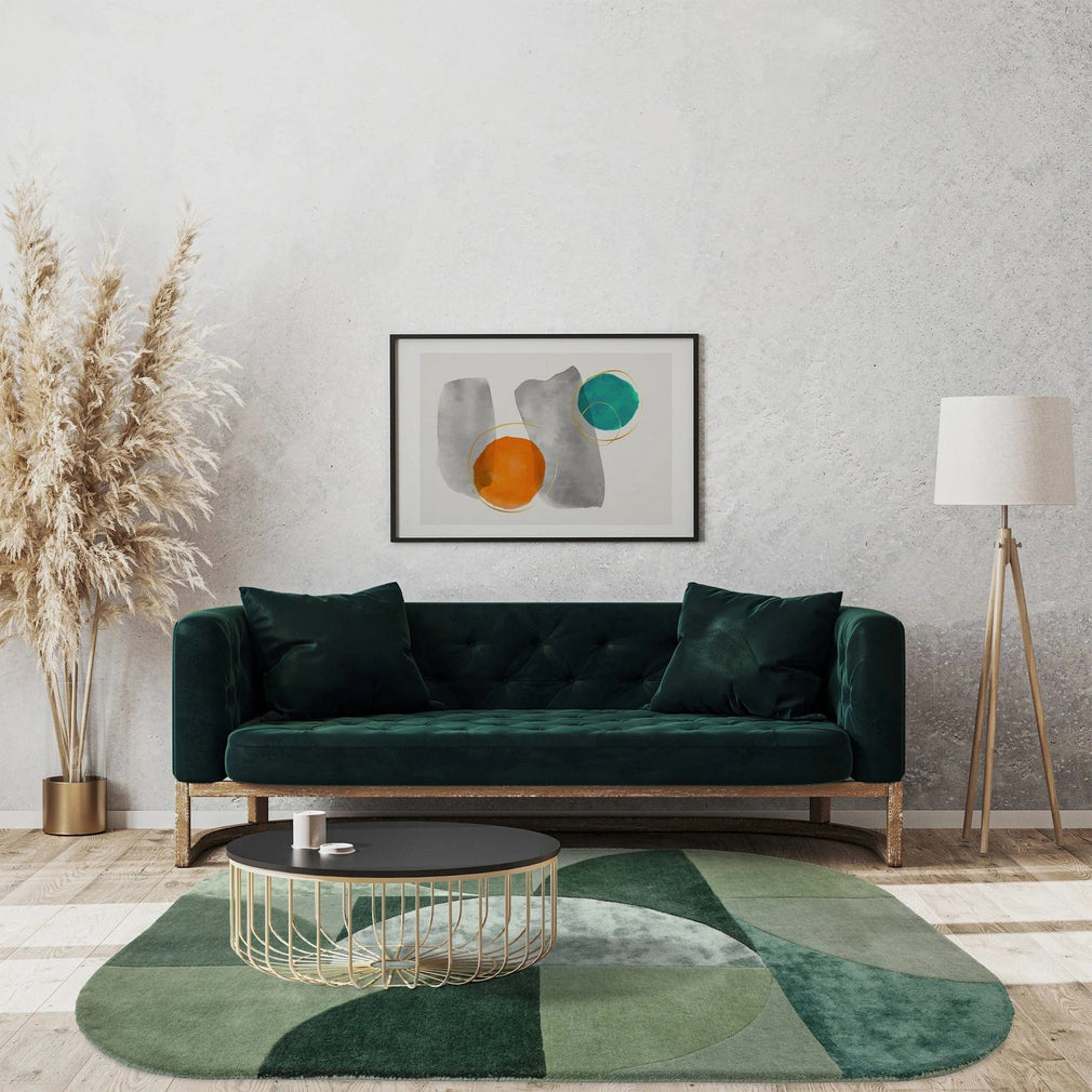 Matrix Oval - Patterned Rug