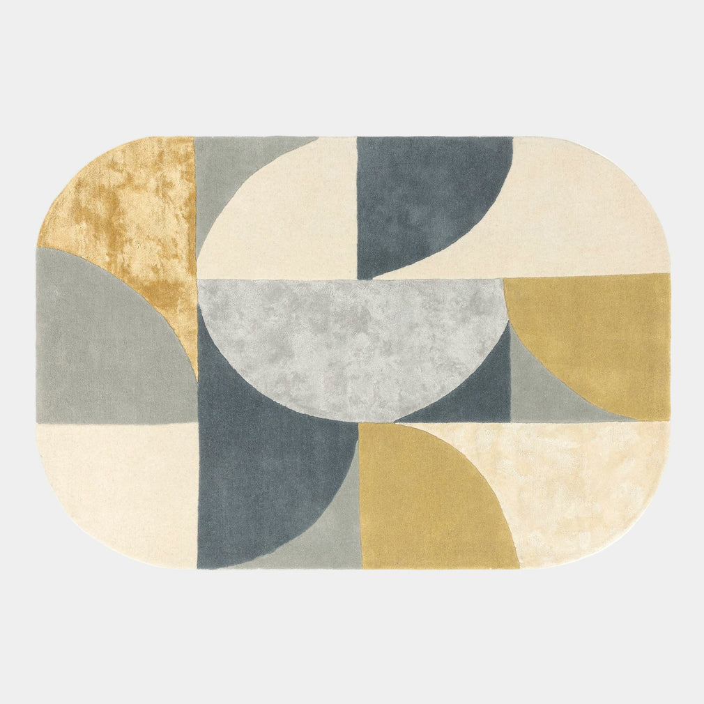Matrix Oval - Patterned Rug MAX76 Sunset