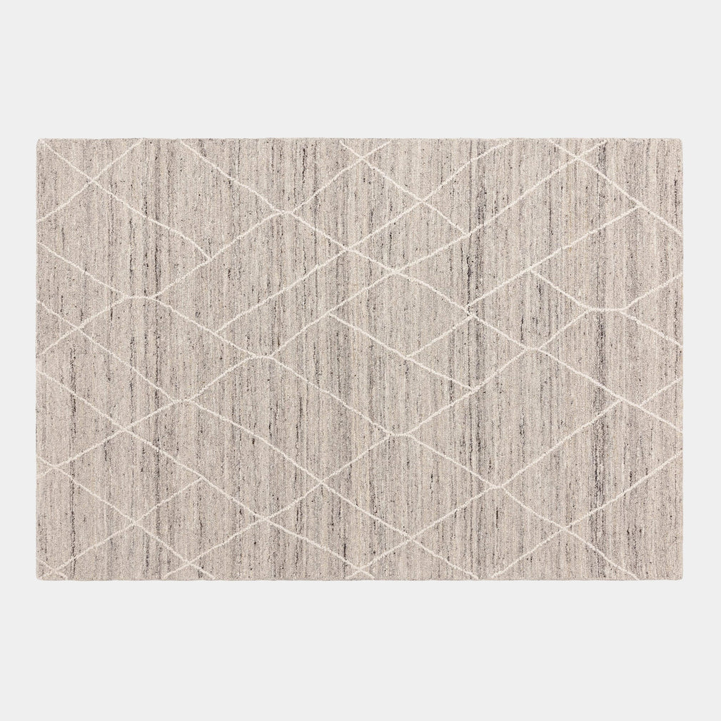 Noah - Wool Rug Silver