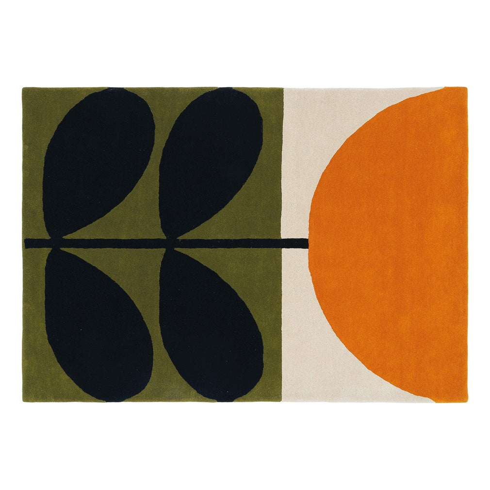 Orla Kiely - Flower Stem Rug Black 059803 120cm x 180cm
