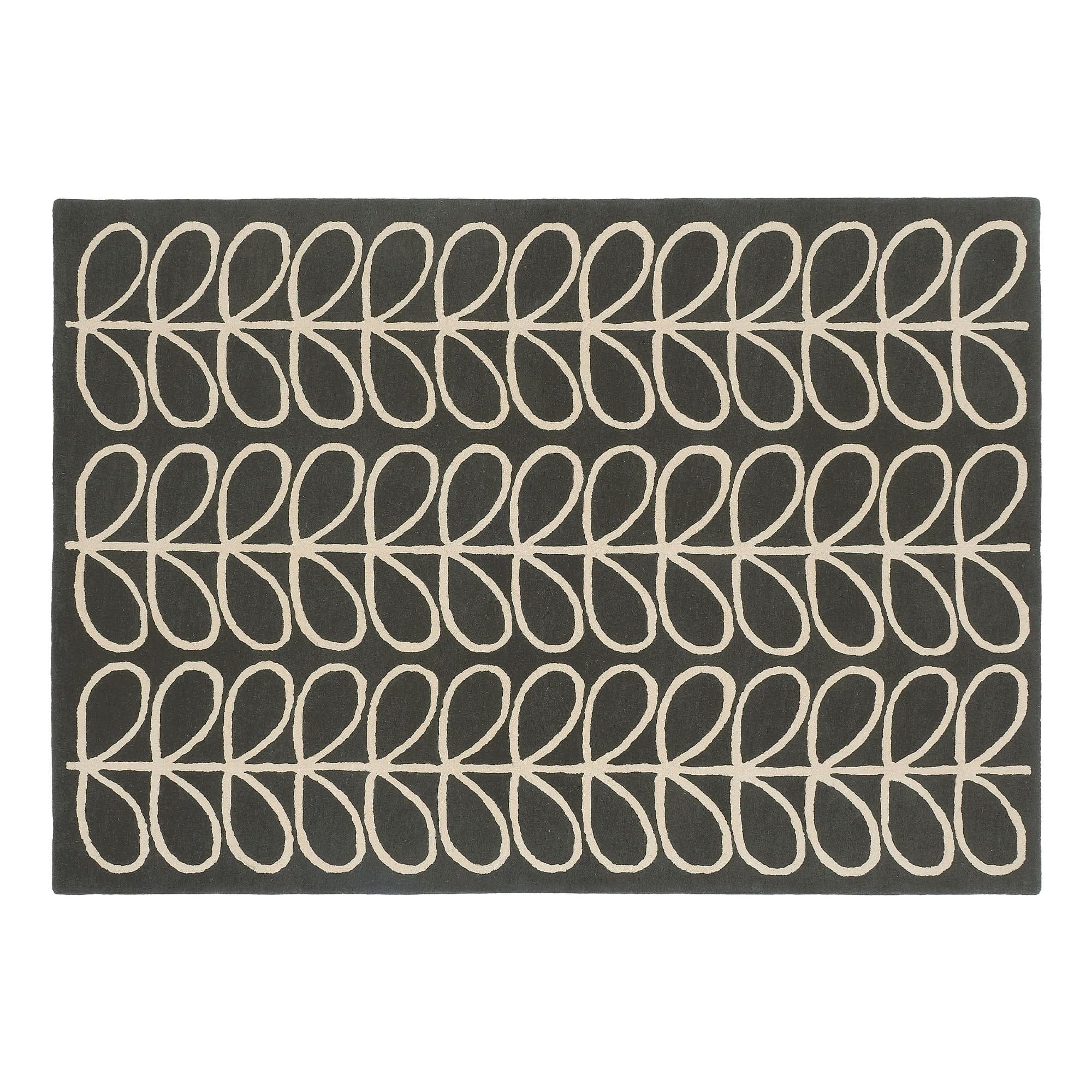 Orla Kiely - Linear Stem Rug Slate 060505 200cm x 280cm