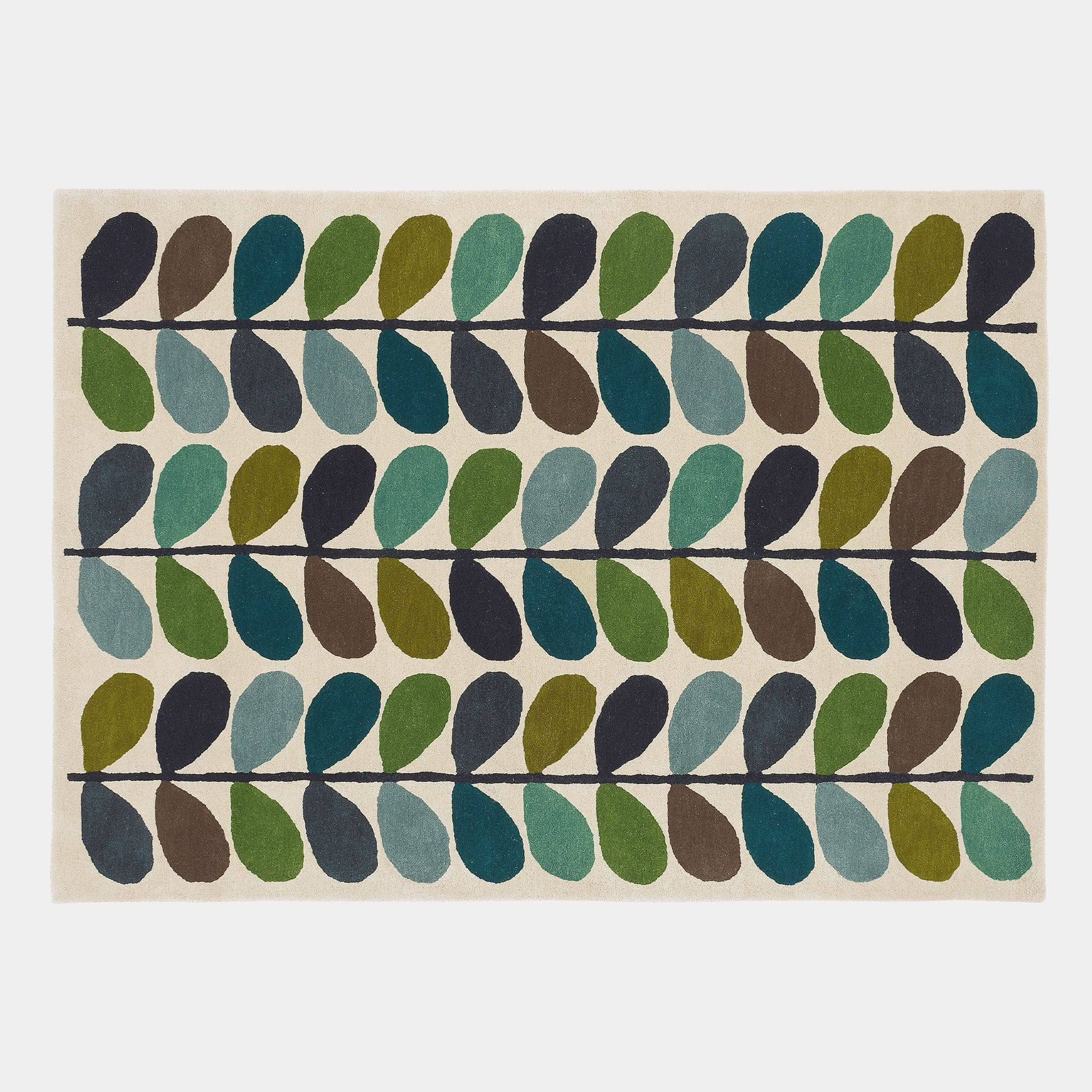Orla Kiely Multi Stem - Wool Rug Multi stem kingfisher 059507