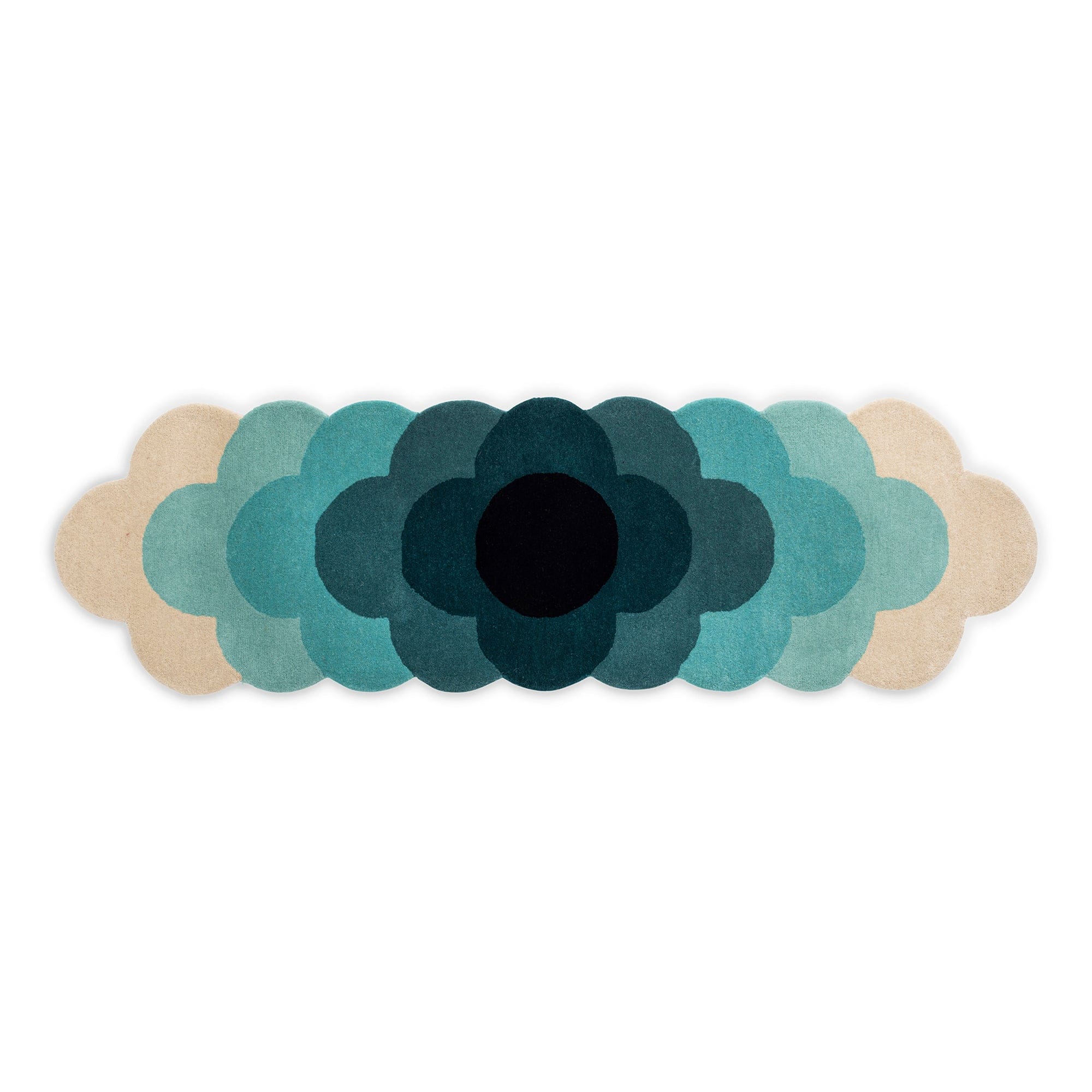 Orla Kiely - Optical Flower Rug Teal 061207 67cm x 230cm