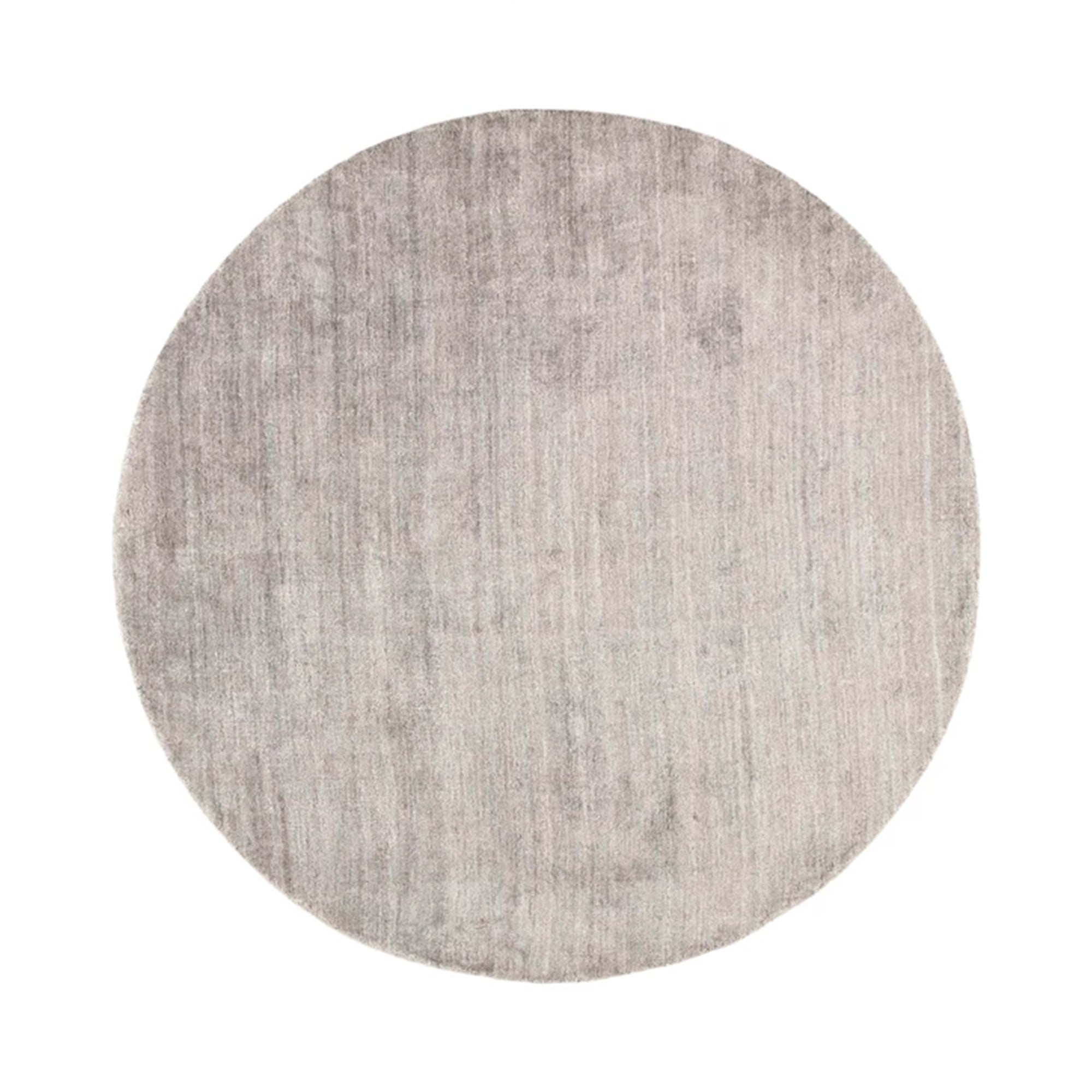 Plain Dust Round Rug Steel 150cm