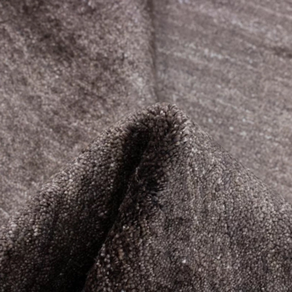 Plain Dust Round Rug Dark Brown 150cm
