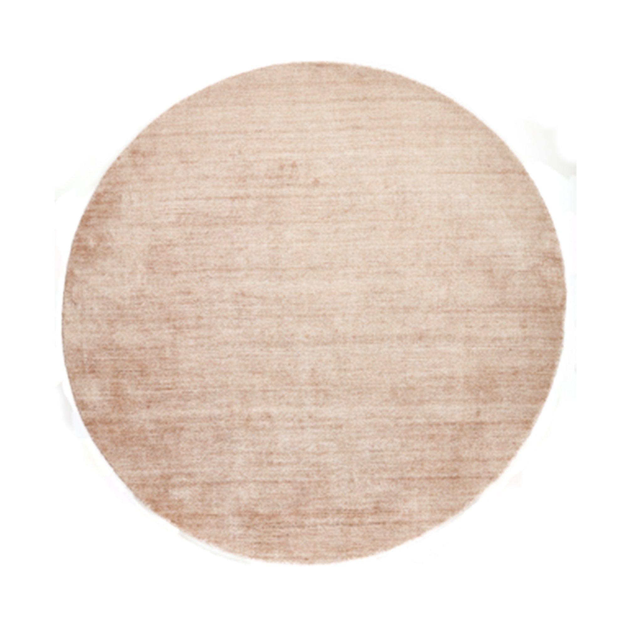 Plain Dust Round Rug Ivory 250cm