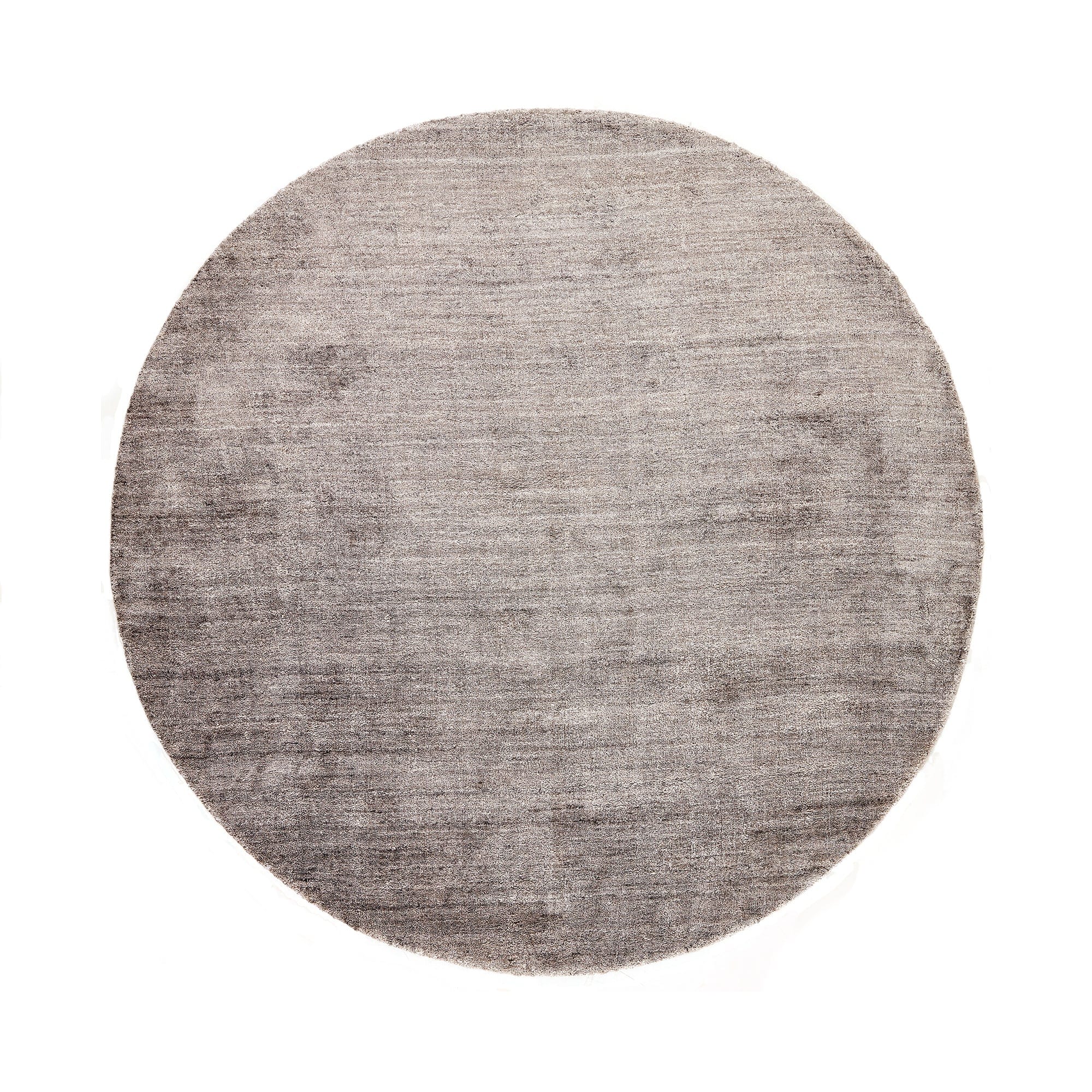 Plain Dust Round Rug Grey 250cm