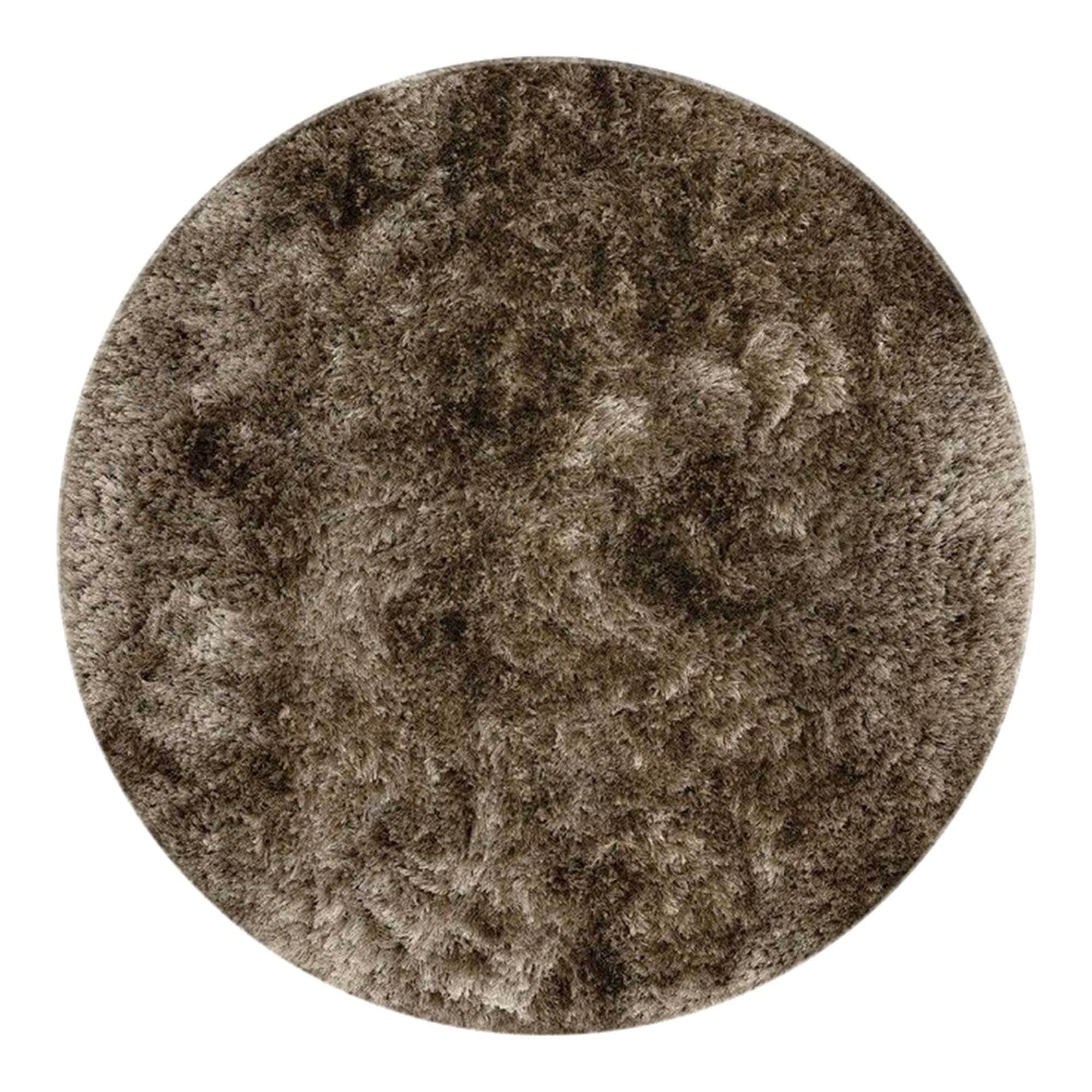 Plush Rug Taupe Circle 150cm
