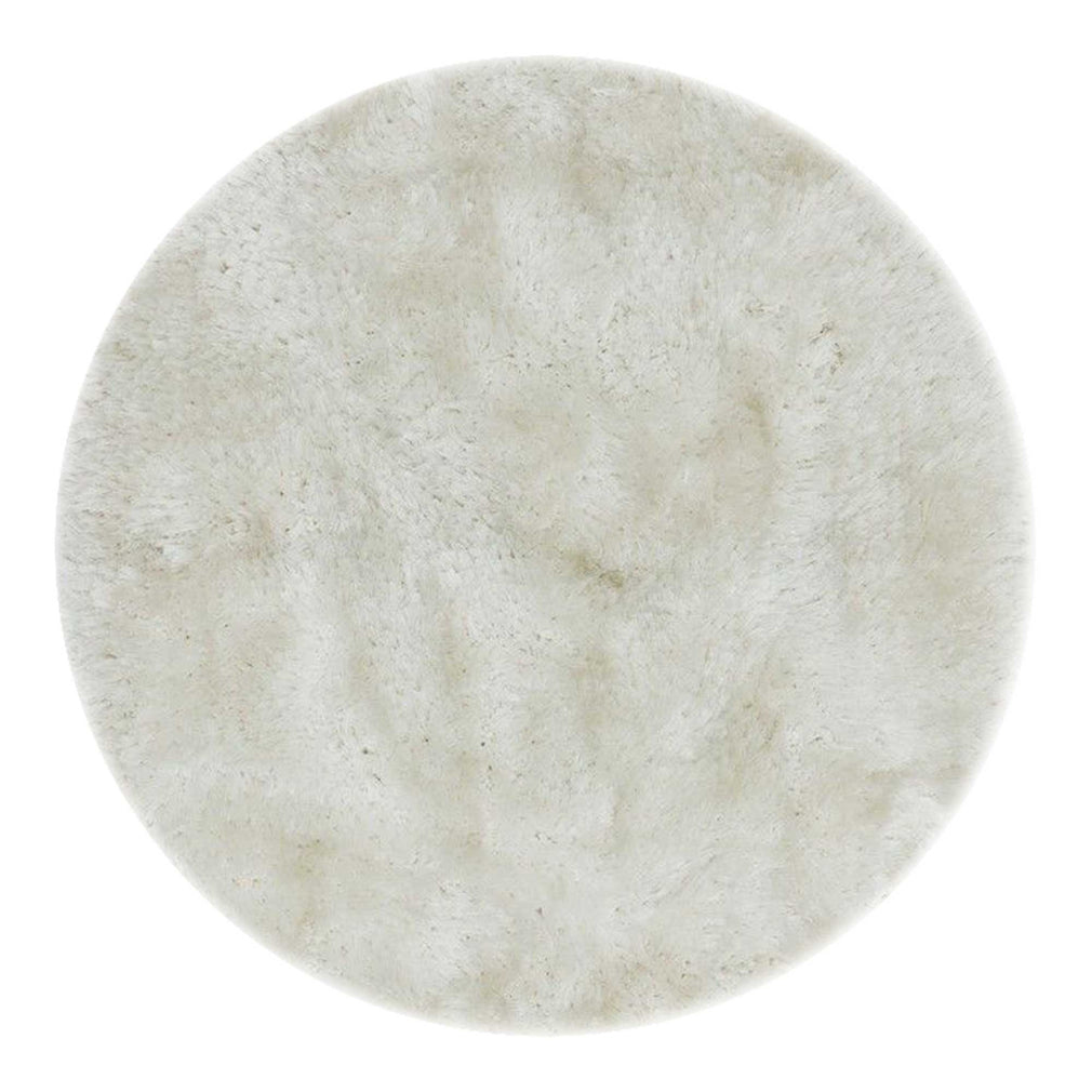 Plush - Round Rug White