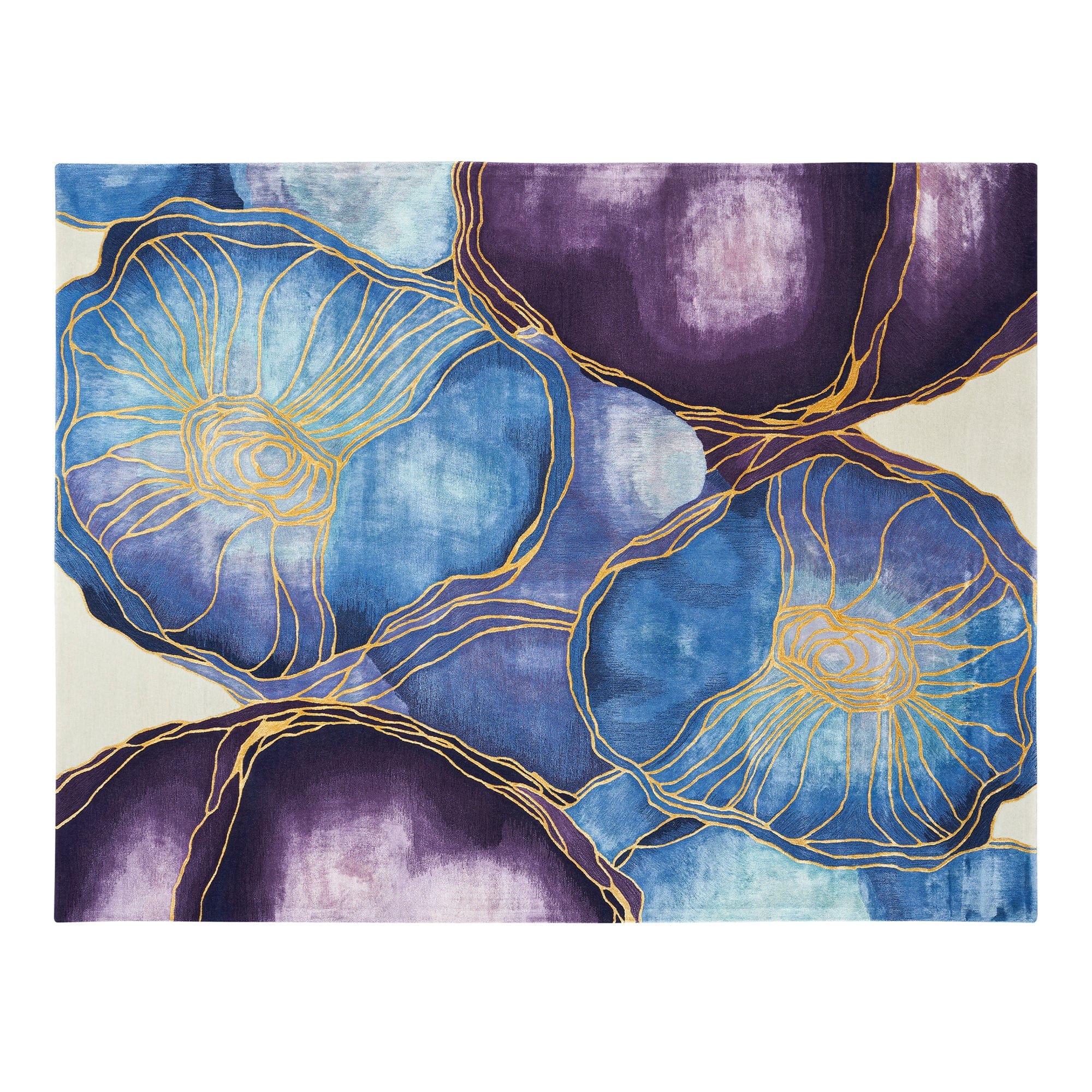Prismatic Rug - PRS32 Blue Gold 259 x 351cm