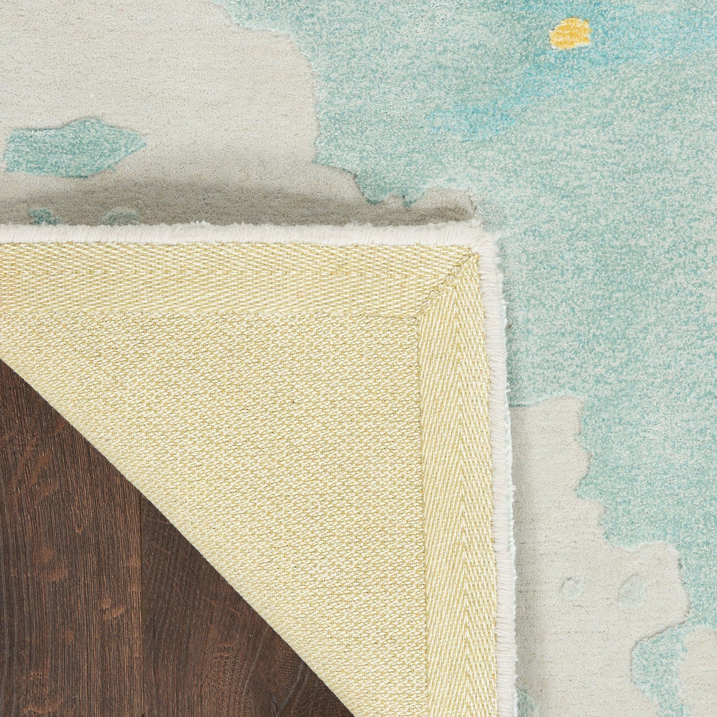 Prismatic PRS26 - Sea Foam Gold Rug