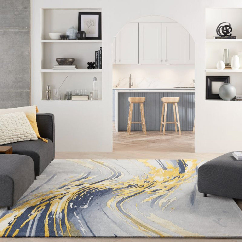 Prismatic Rug PRS24 Grey Gold 114 x 175cm