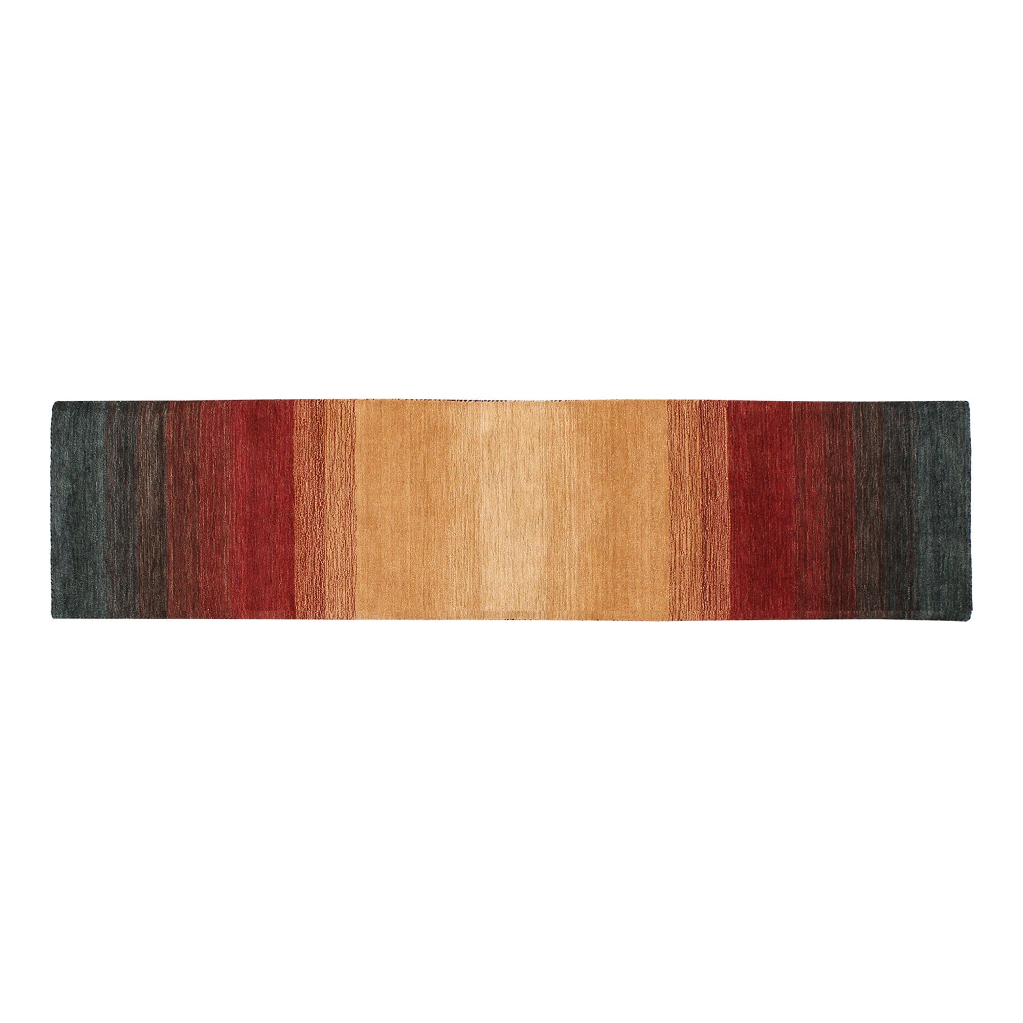 Panorama Rug Black/Terra 80cm x 300cm Runner