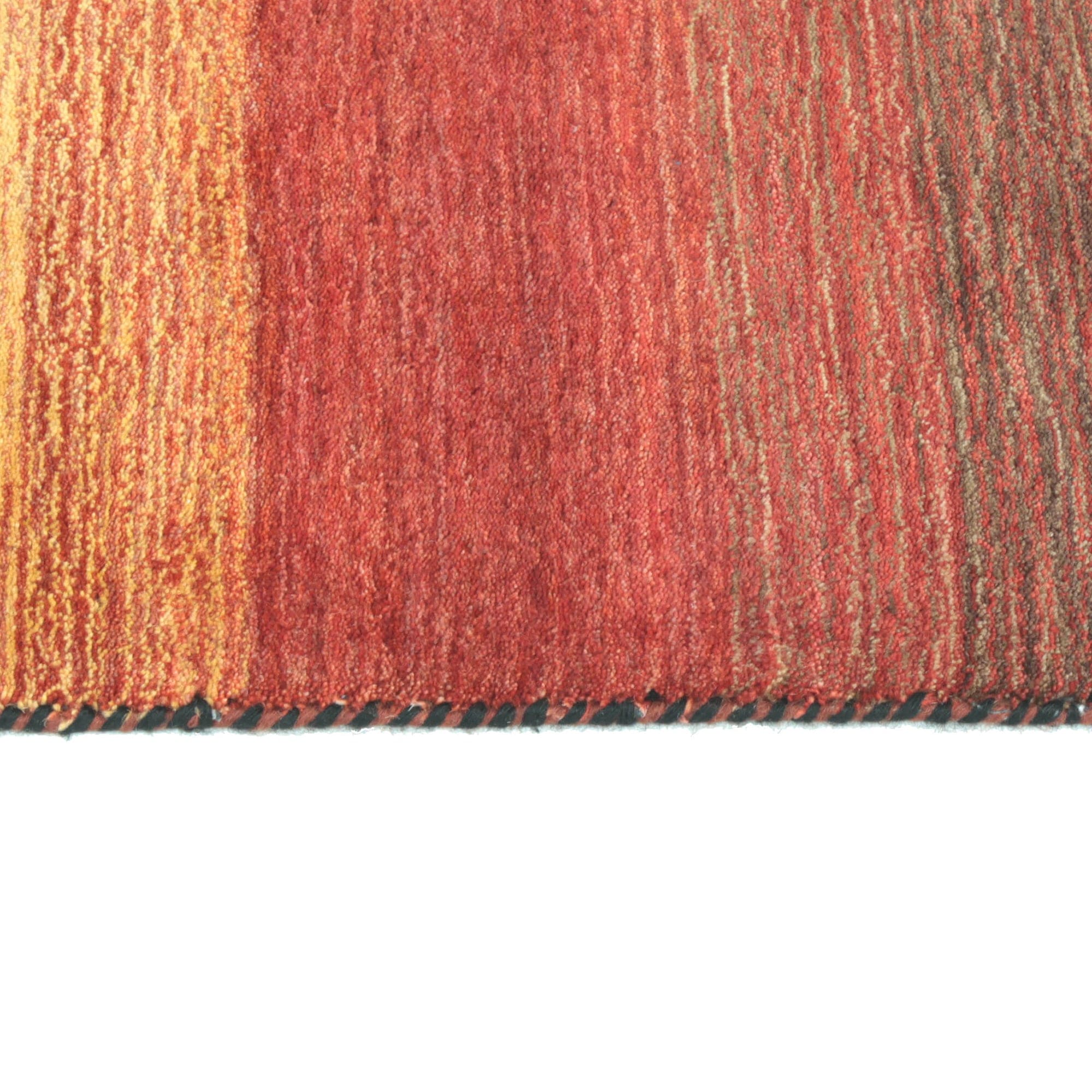Panorama Rug Black/Terra 80cm x 300cm Runner