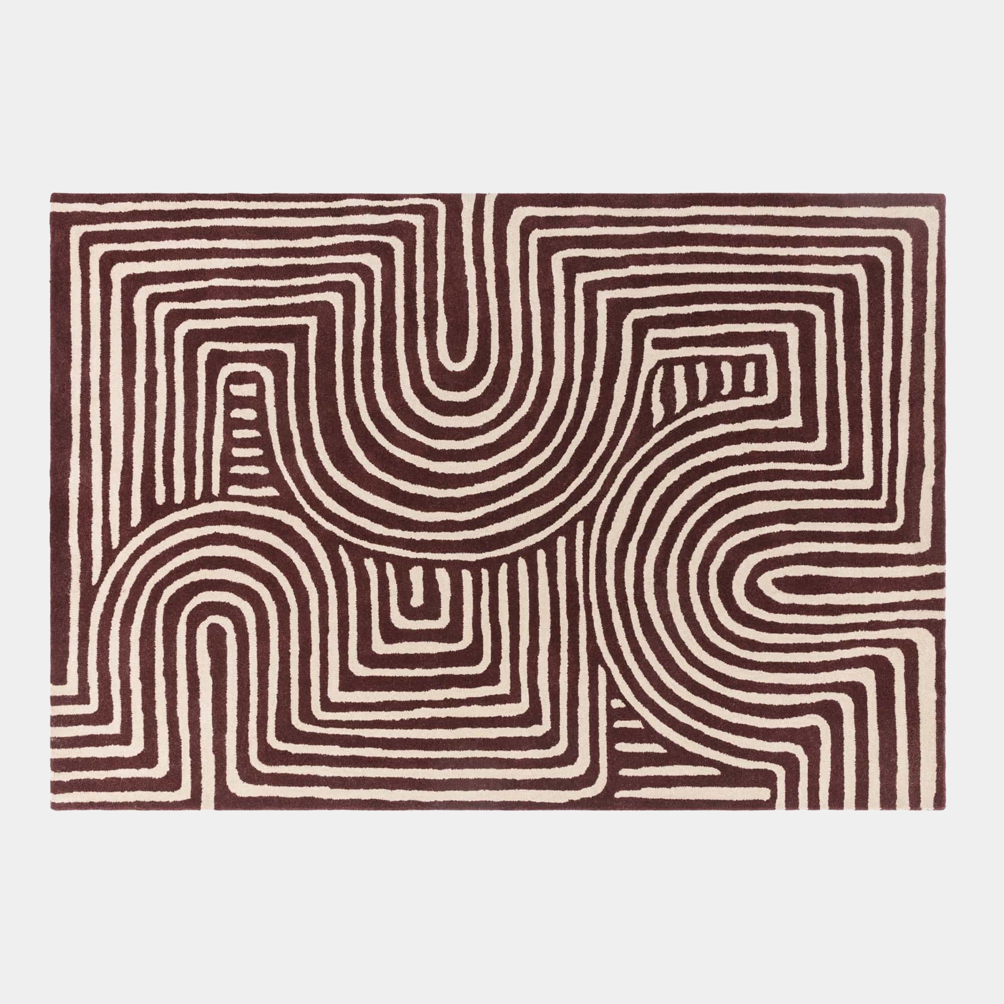 Reef Curve - Patterned Rug Plum