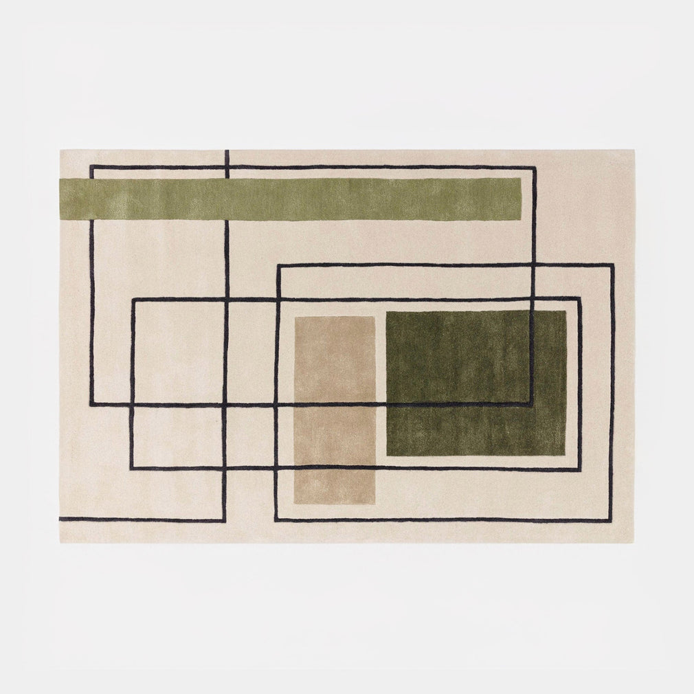 Reef Outline - Wool Rug Khaki - RF21