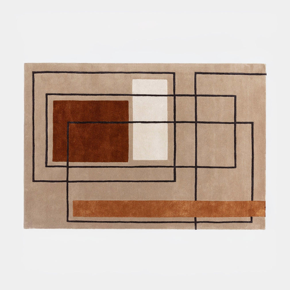 Reef Outline - Wool Rug Terracotta - RF20