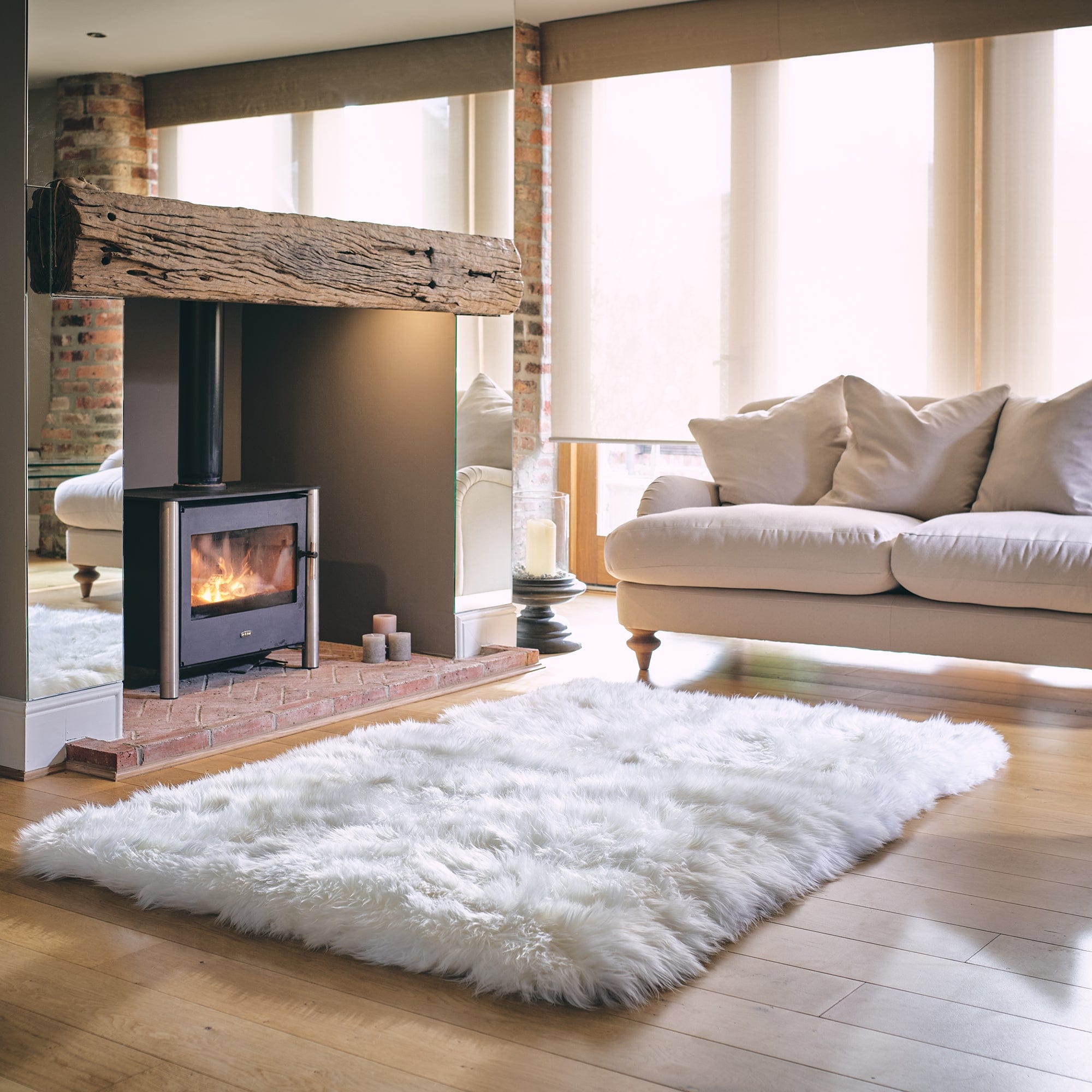Sheepskin - Rectangle Rug Ivory