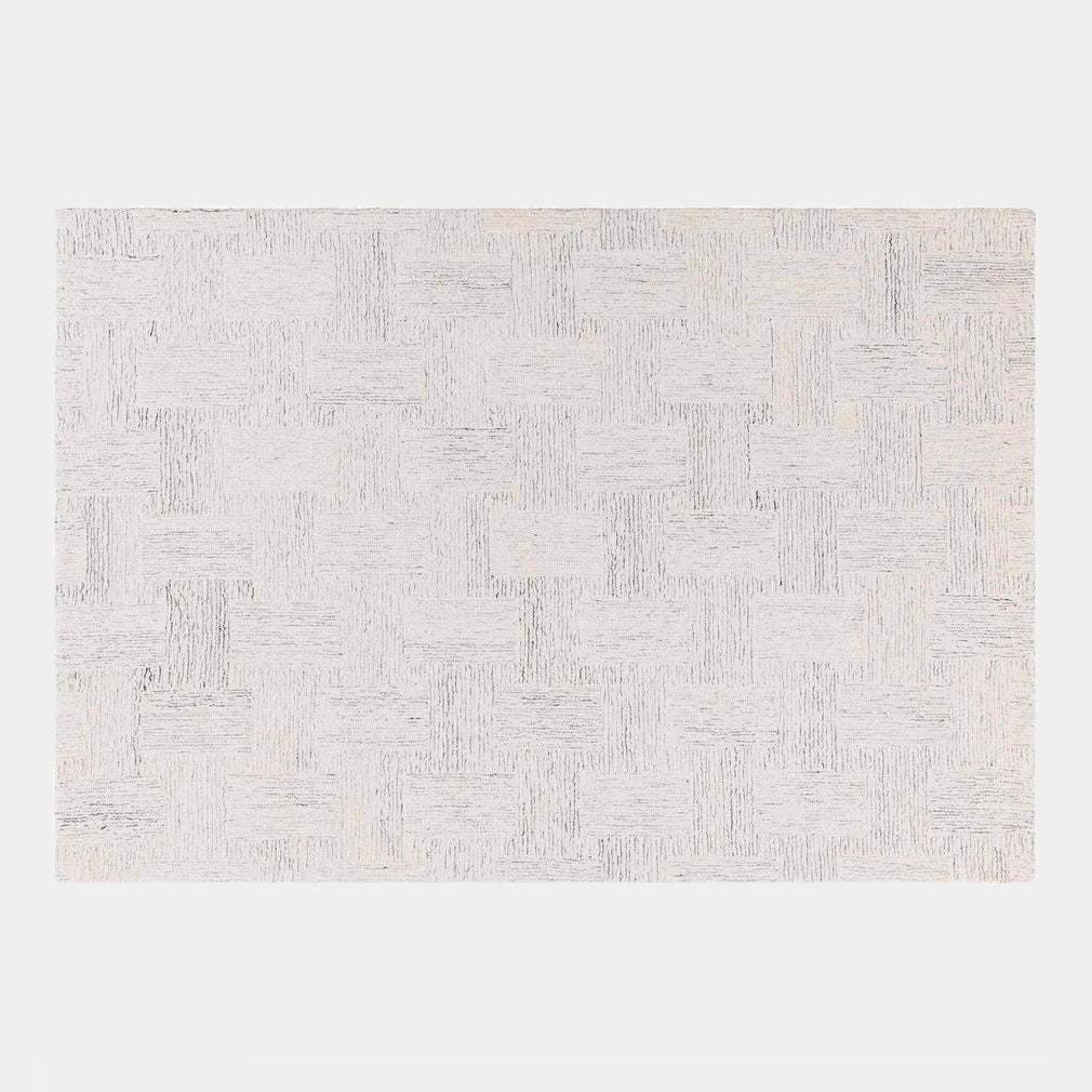Theodore Rug Hatch White Black 120cm x 170cm