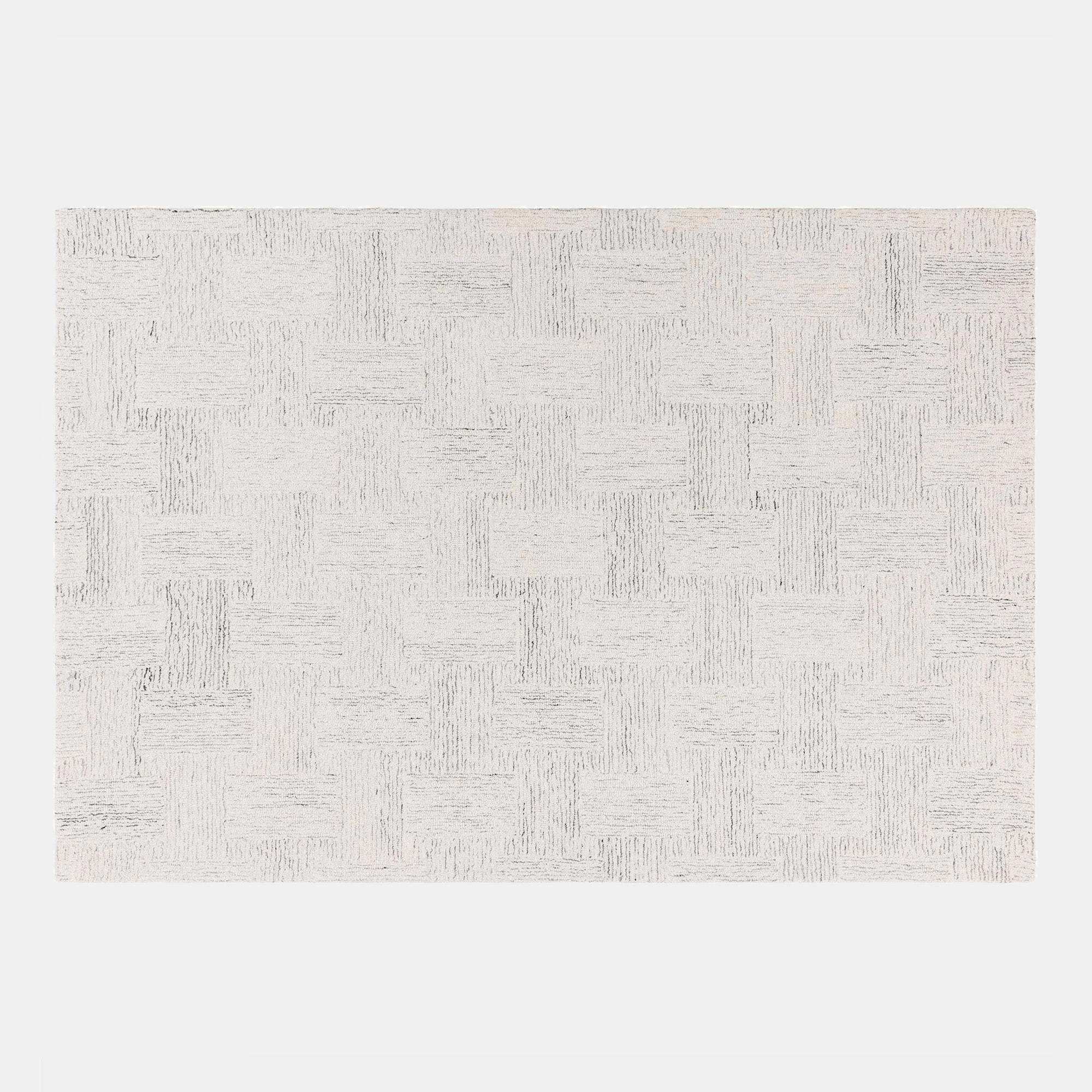 Theodore Rug Hatch White Black 120cm x 170cm
