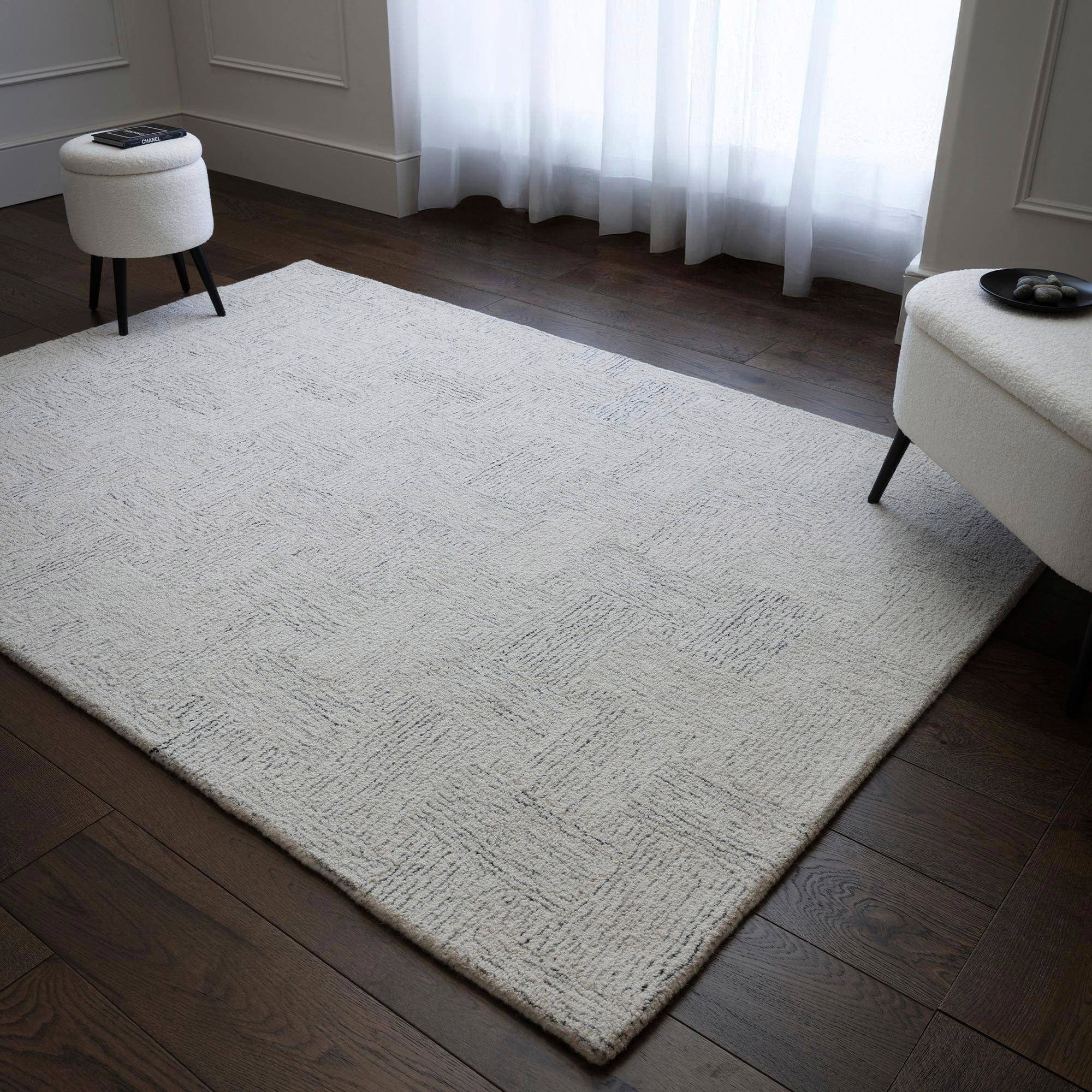 Theodore Rug Hatch White Sand 120cm x 170cm