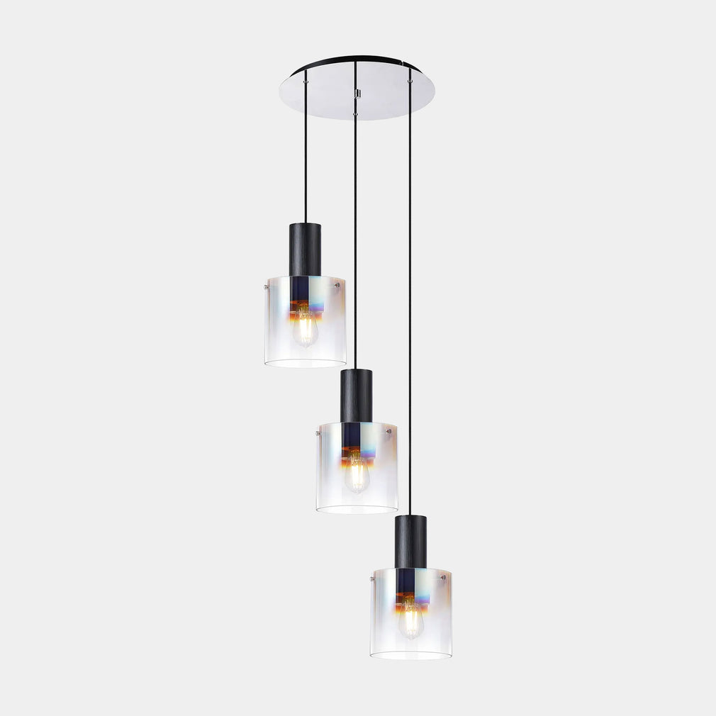 Rizzi Chrome - Pendant Ceiling Light, 3 Light