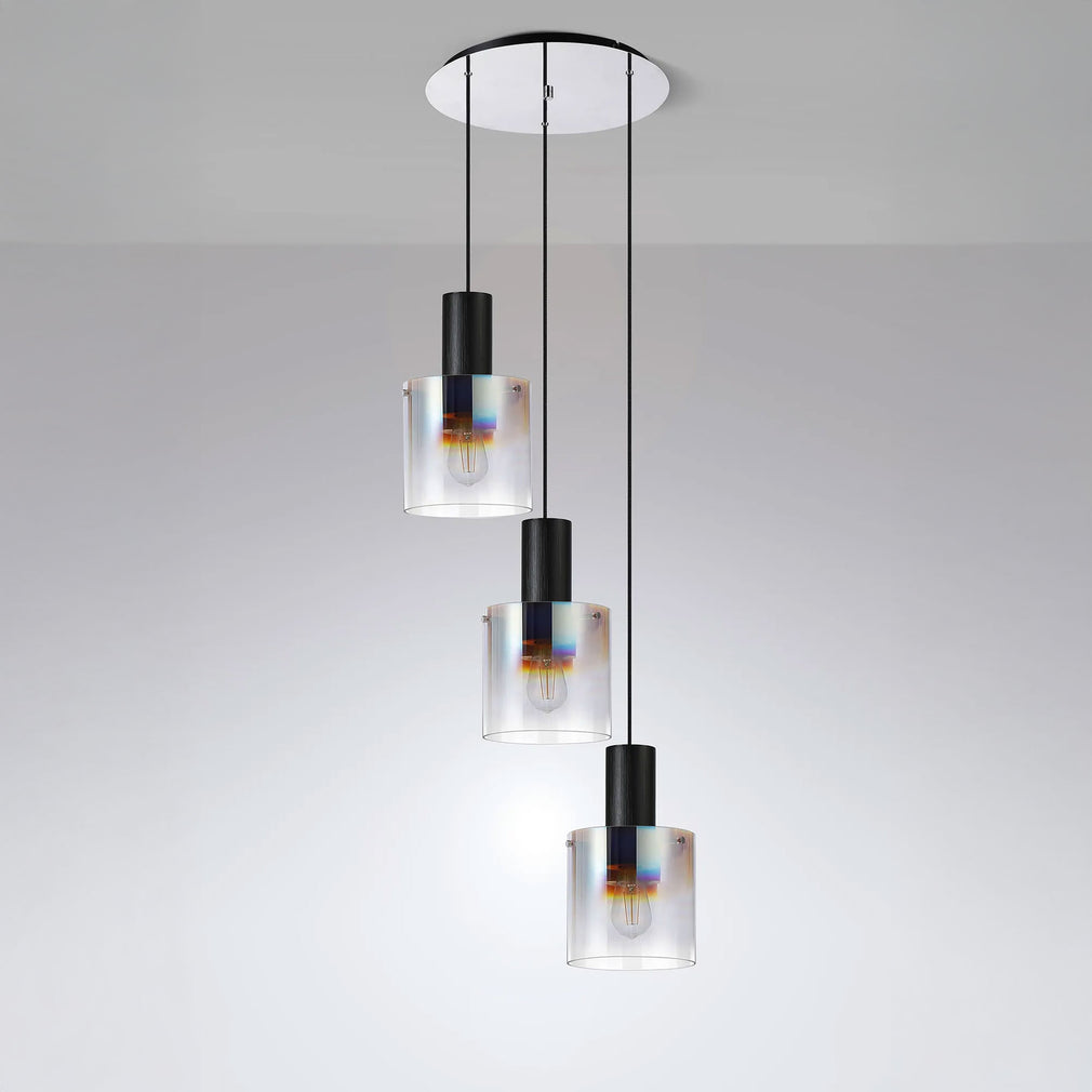 Rizzi Chrome - Pendant Ceiling Light, 3 Light
