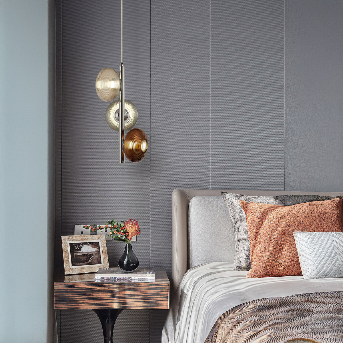 Vespera Champagne - Triple Pendant Ceiling Light