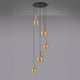 Miraz Black & Gold - Pendant Ceiling Light, 5 Light