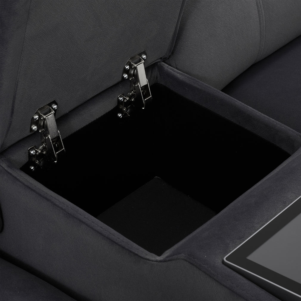 Nickelodeon - 2.5 Seat Power Recliner Sofa Touchscreen In Fabric