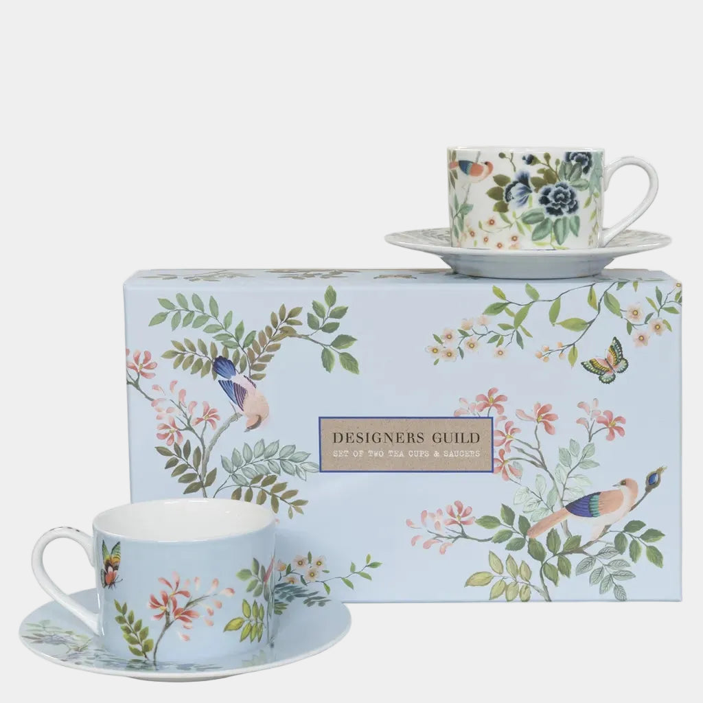 Designers Guild - Porcelaine De Chine Tea Cup & Saucer, Set of 2