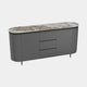 Tropez - 4 Door Sideboard with Drawers, Ceramic Top Anthracite