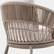 Mauritius - 3 Seat Garden Sofa Set, Champagne Aluminium & Rope Weave Effect