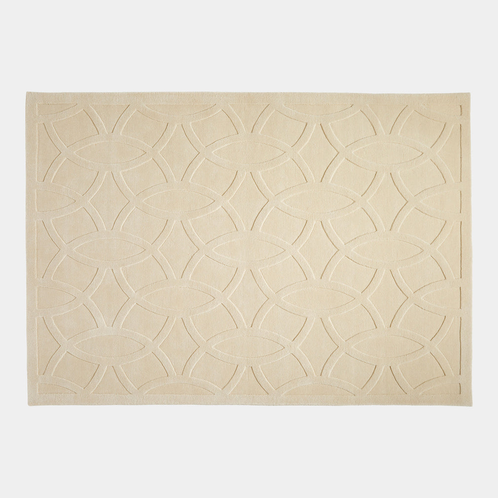 Priory Circles - Patterned Rug Ivory