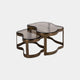 Haze - Antique Brass Coffee Tables, Set Of 2