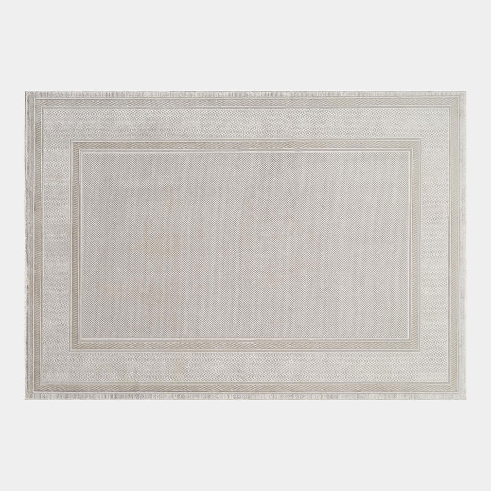 Olivia - Border Rug Grey Beige