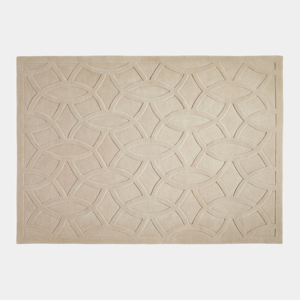 Priory Circles - Patterned Rug Taupe