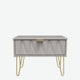 Jewel - 1 Drawer Bedside Table Mushroom Carcase & Mushroom Fronts