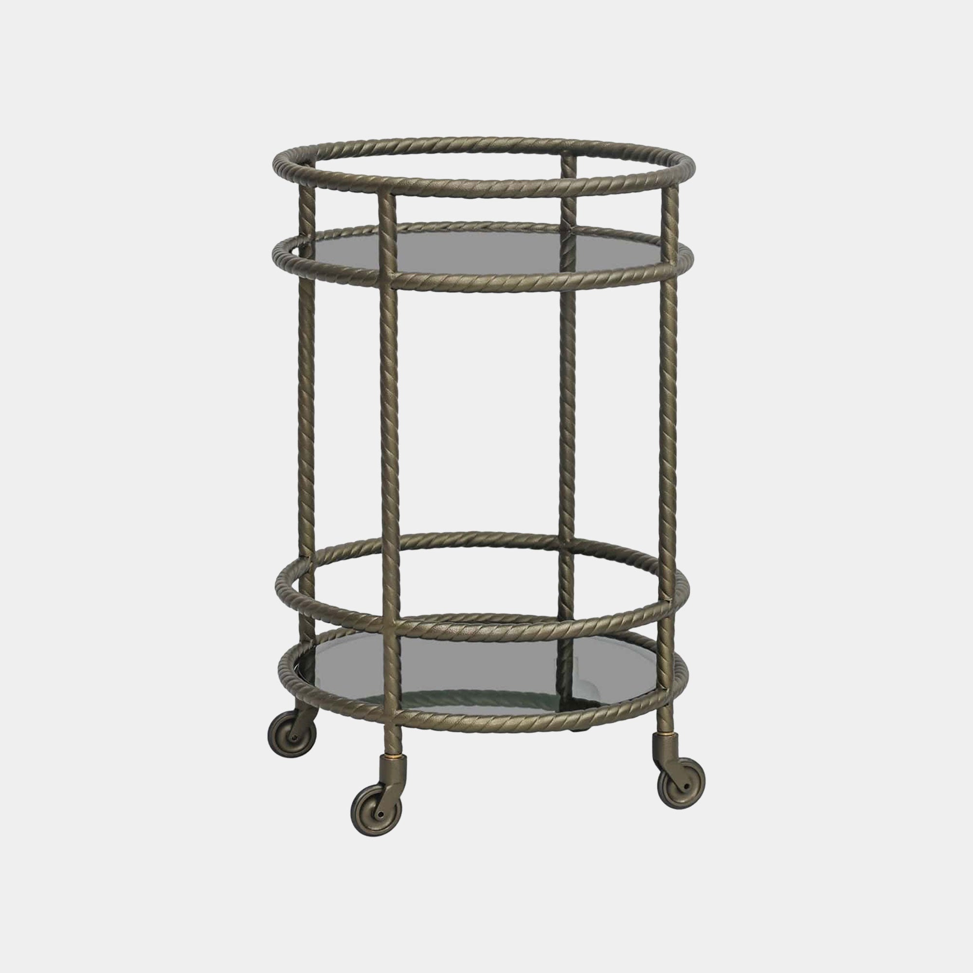 Roue - Antique Brass Drinks Trolley
