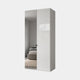Florida - Wardrobe 100cm 2 Door 1 Left Mirror White