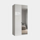 Florida - Wardrobe 100cm 2 Door 1 Right Mirror White